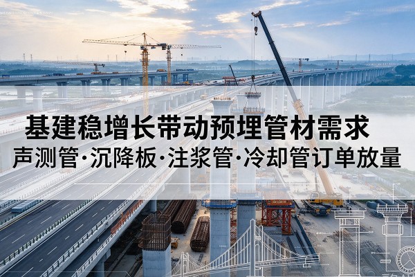 浦城基建稳增长带动预埋监测管材需求，声测管、沉降板、注浆管订单持续放量