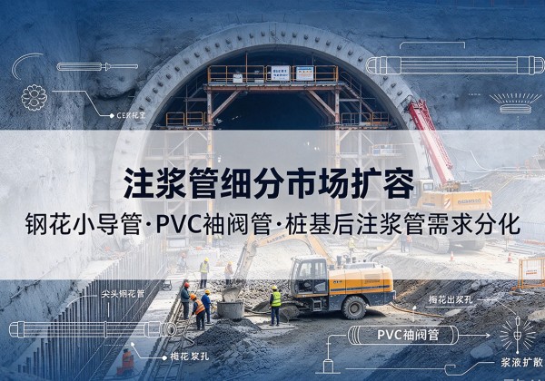 浦城注浆管细分市场扩容，隧道钢花小导管、PVC 袖阀管、桩基后注浆管需求分化